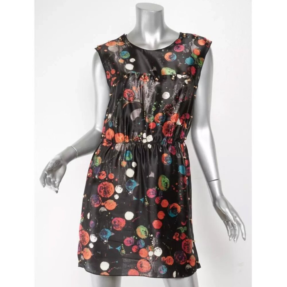 Phillip Lim Black Dress with Bubbles print, size 2.